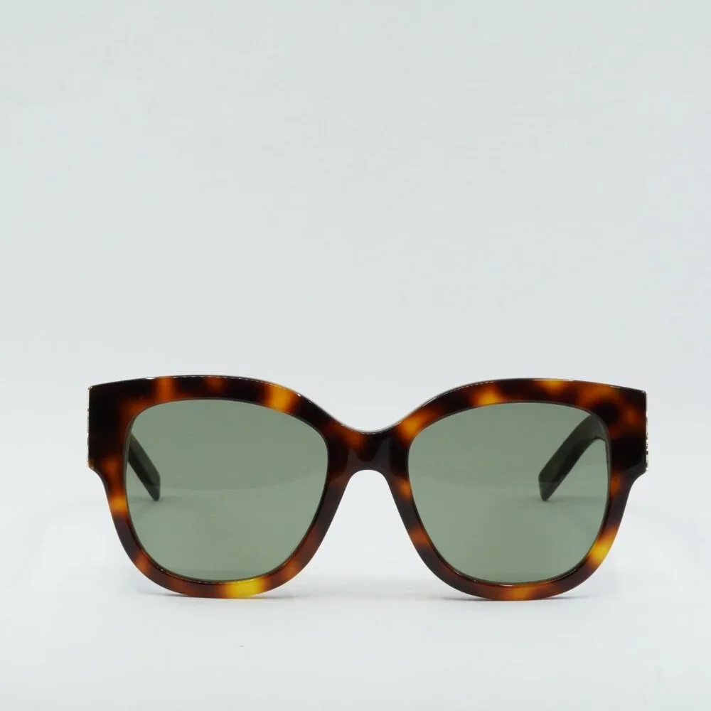 🕶️ New Saint Laurent SLM95/F 003 Sunglasses - Havana Frame, Green Lenses - Picture 3 of 12